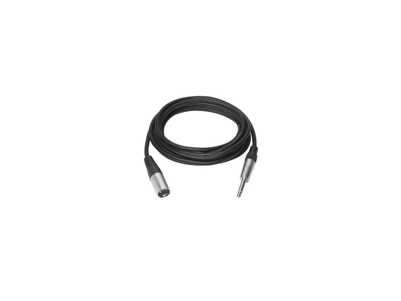 XLR apa - Jack 6.3 mm apa fekete kábel