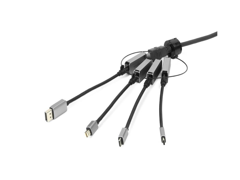Prémium adaptergyűrű 4-HDMI_USB-C, mini DP, DP, mini HDMI csatlakozó átalakító
