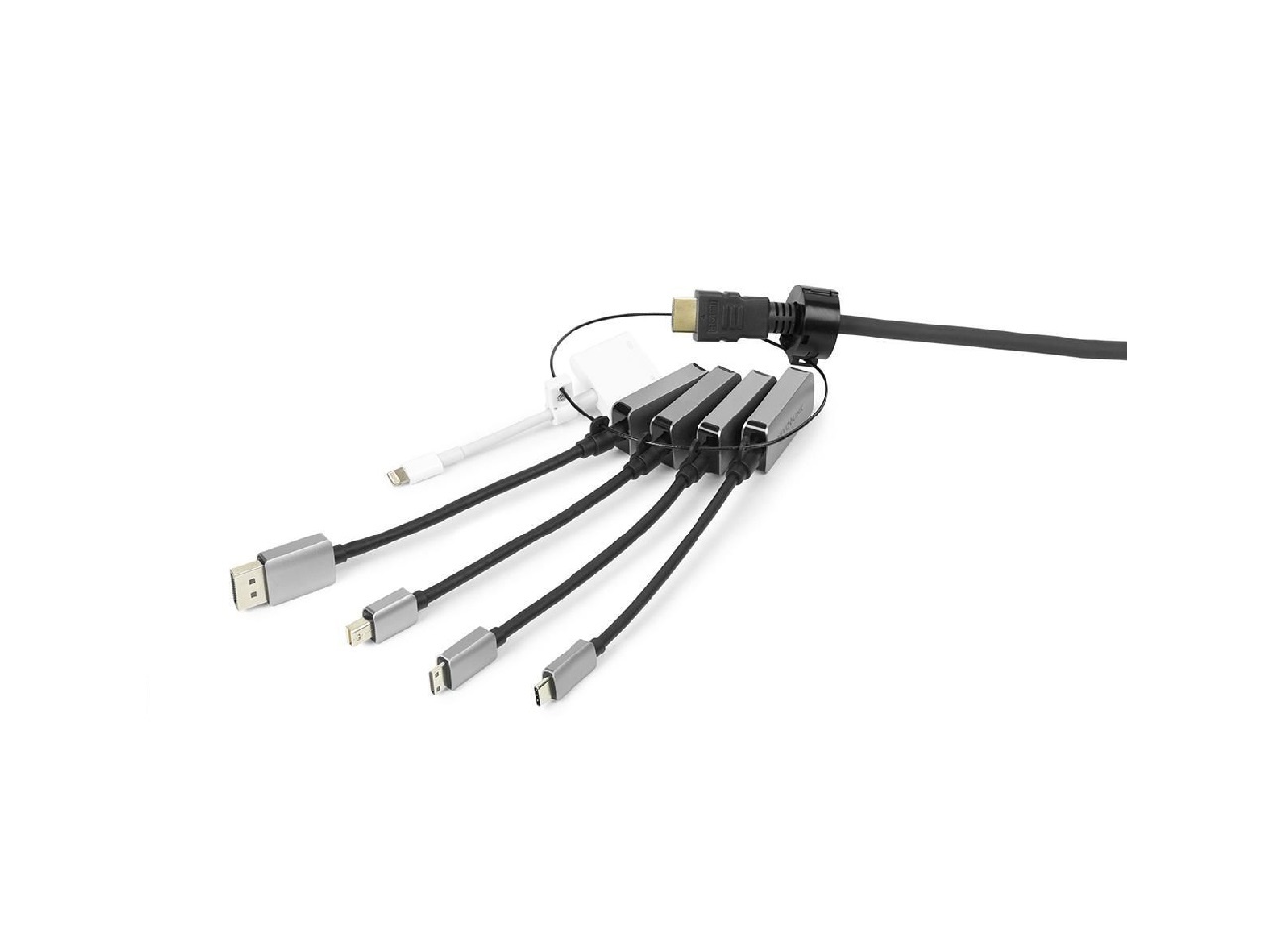 Prémium adaptergyűrű 5-HDMI USB-C, mini DP, DP, Apple lightning, mini csatlakozó átalakító